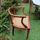 Wooden and cane office chair