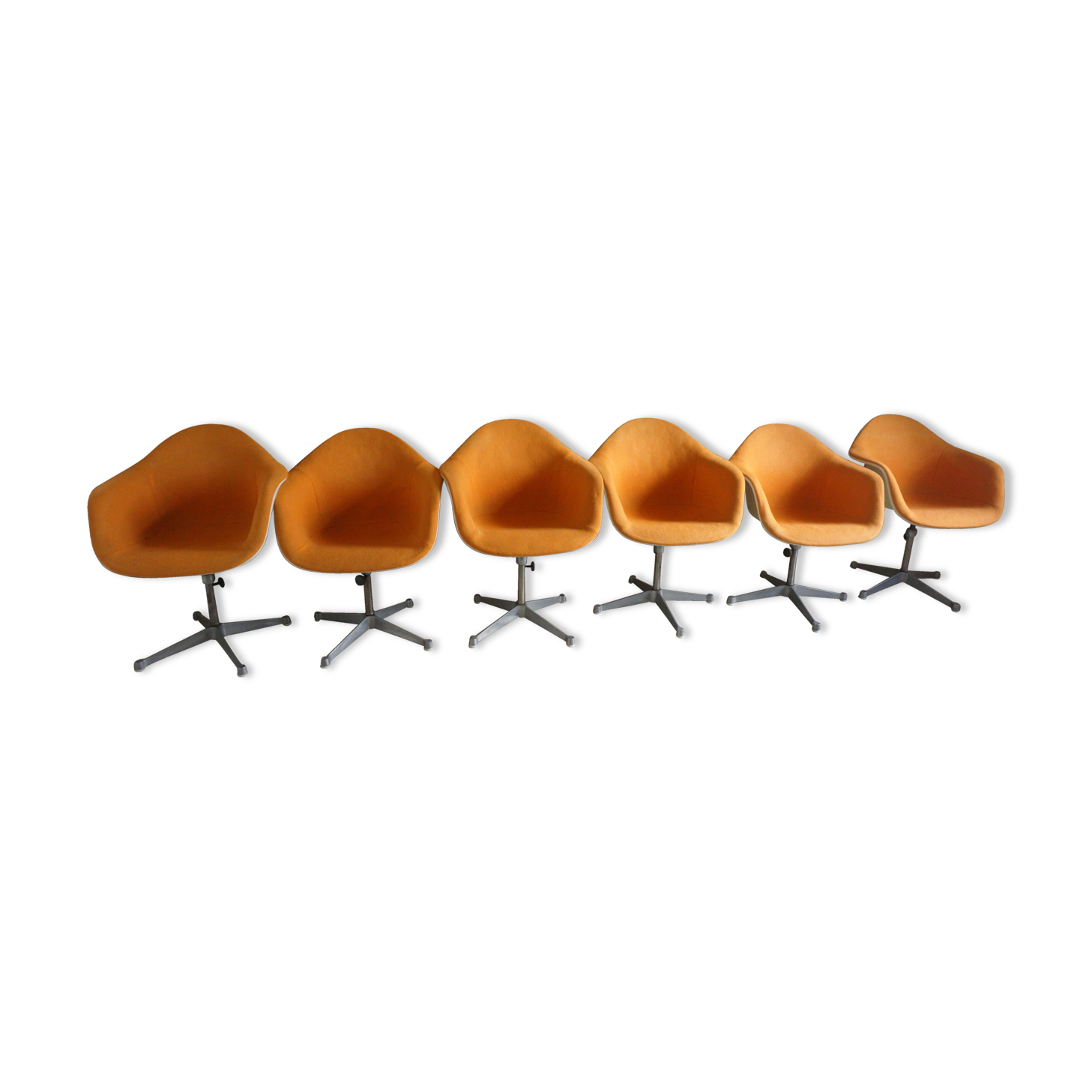 Set of 6 armchairs by Ray & Charles Eames for Herman Miller
