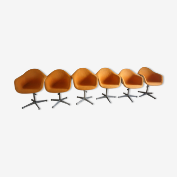 Set of 6 armchairs by Ray & Charles Eames for Herman Miller