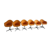 Set of 6 armchairs by Ray & Charles Eames for Herman Miller