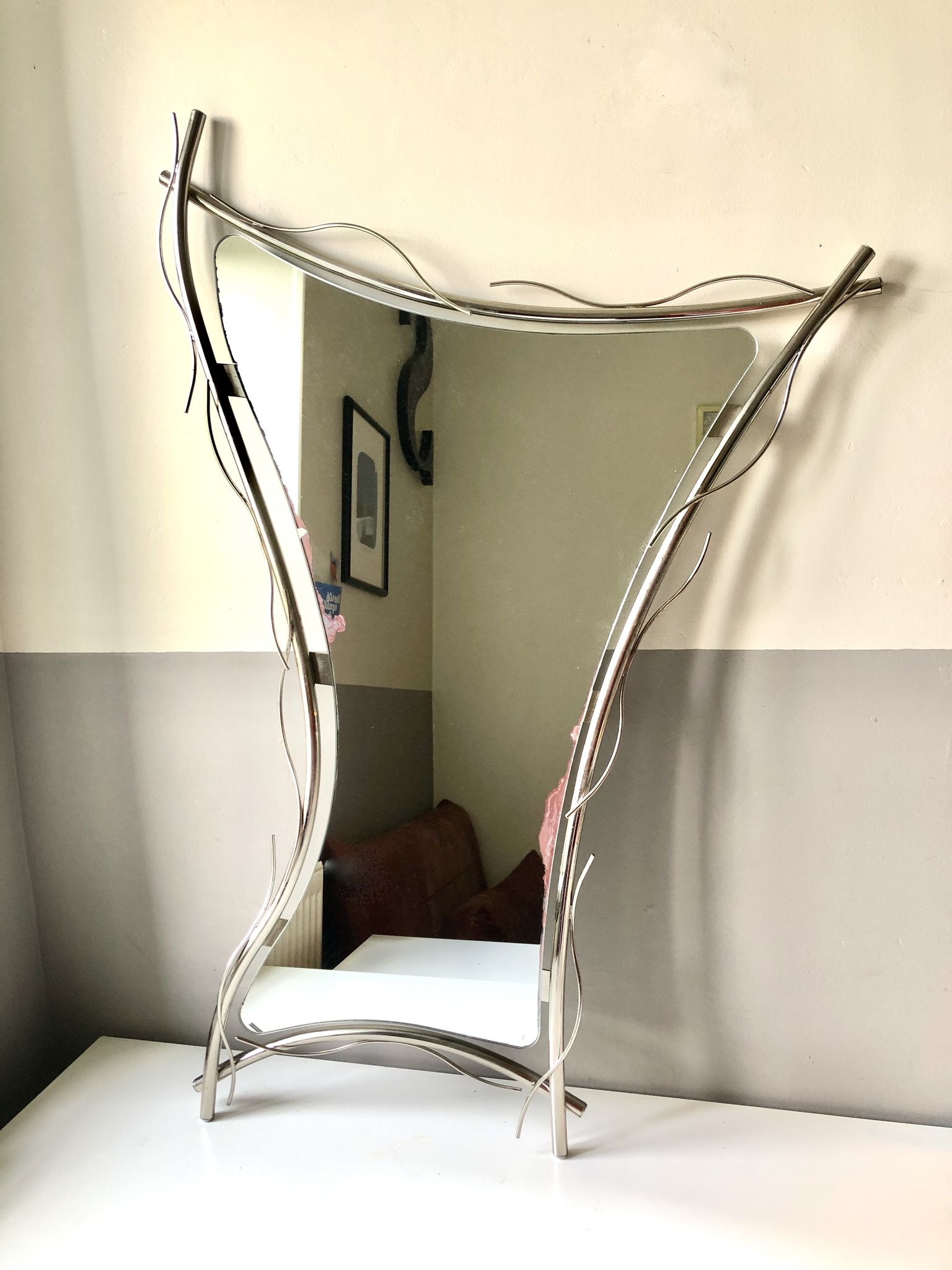 Freeform mirror 1970 Italy, 98x66 cm