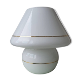 All-glass mushroom lamp with golden lines