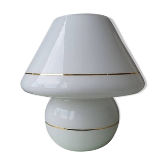 All-glass mushroom lamp with golden lines
