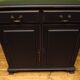 Buffet de cuisine noir peint