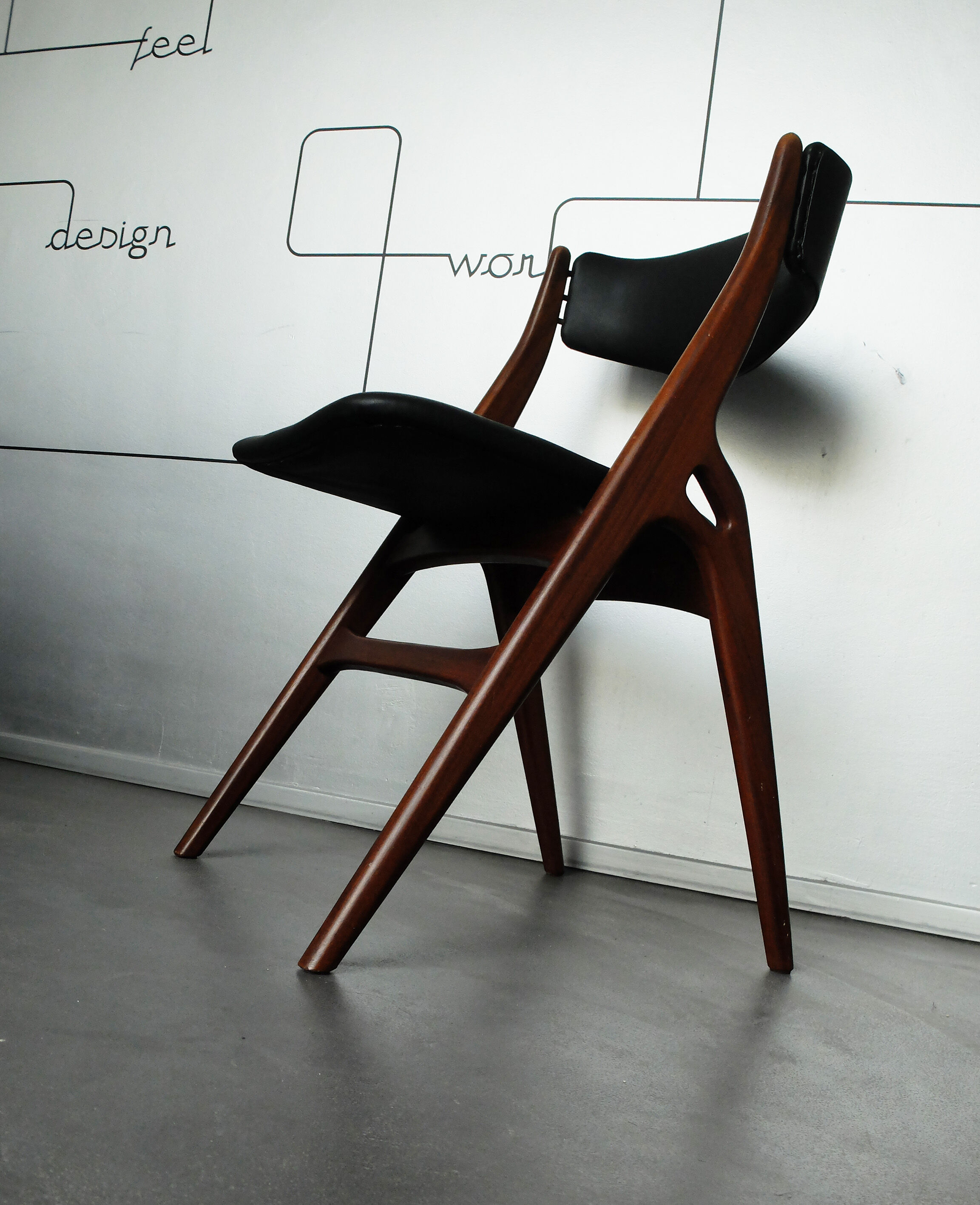 Chaise scandinave teck 1960