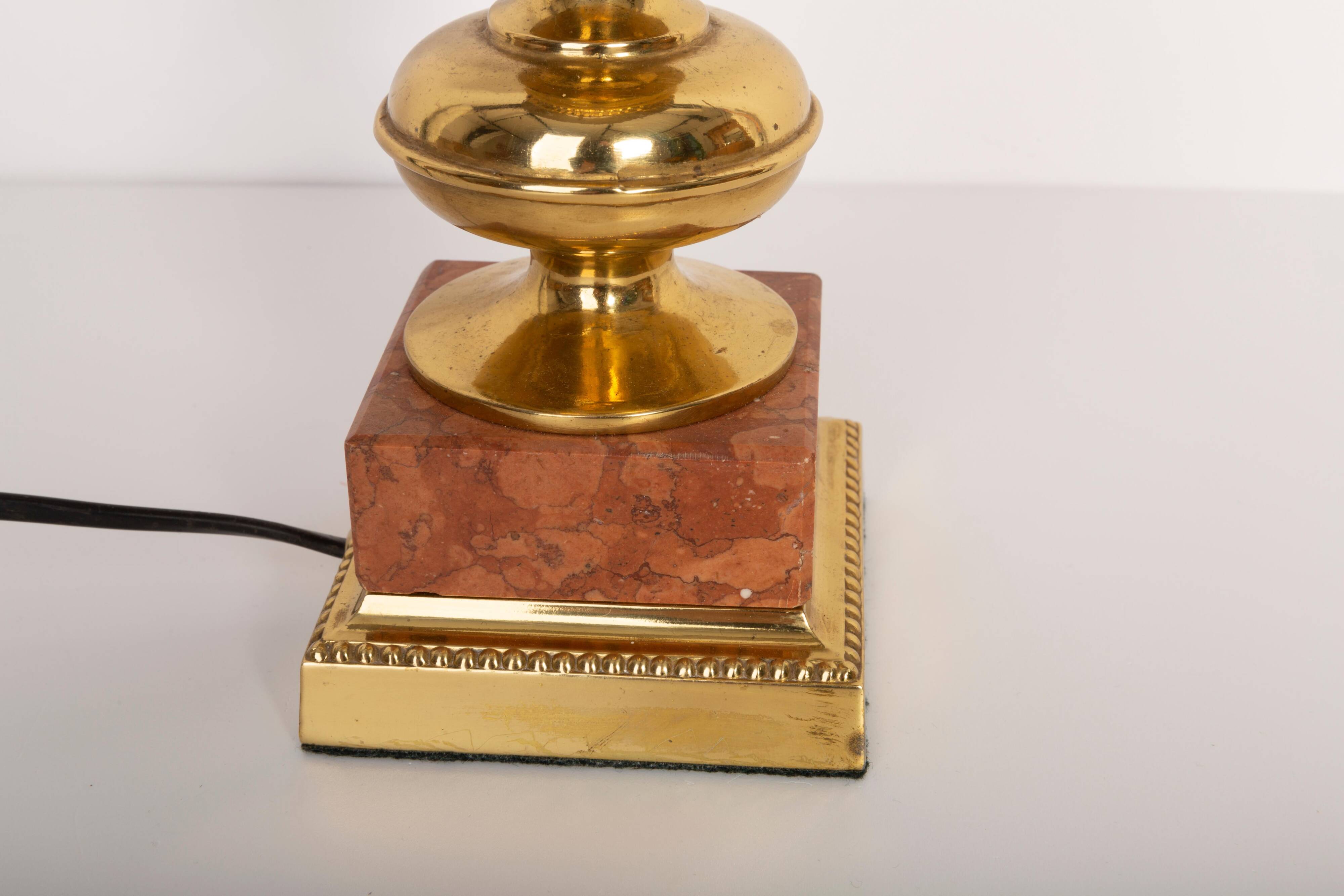 Mid-Century Hollywood Regency Orange Velvet Table Lamp, France, 1960s