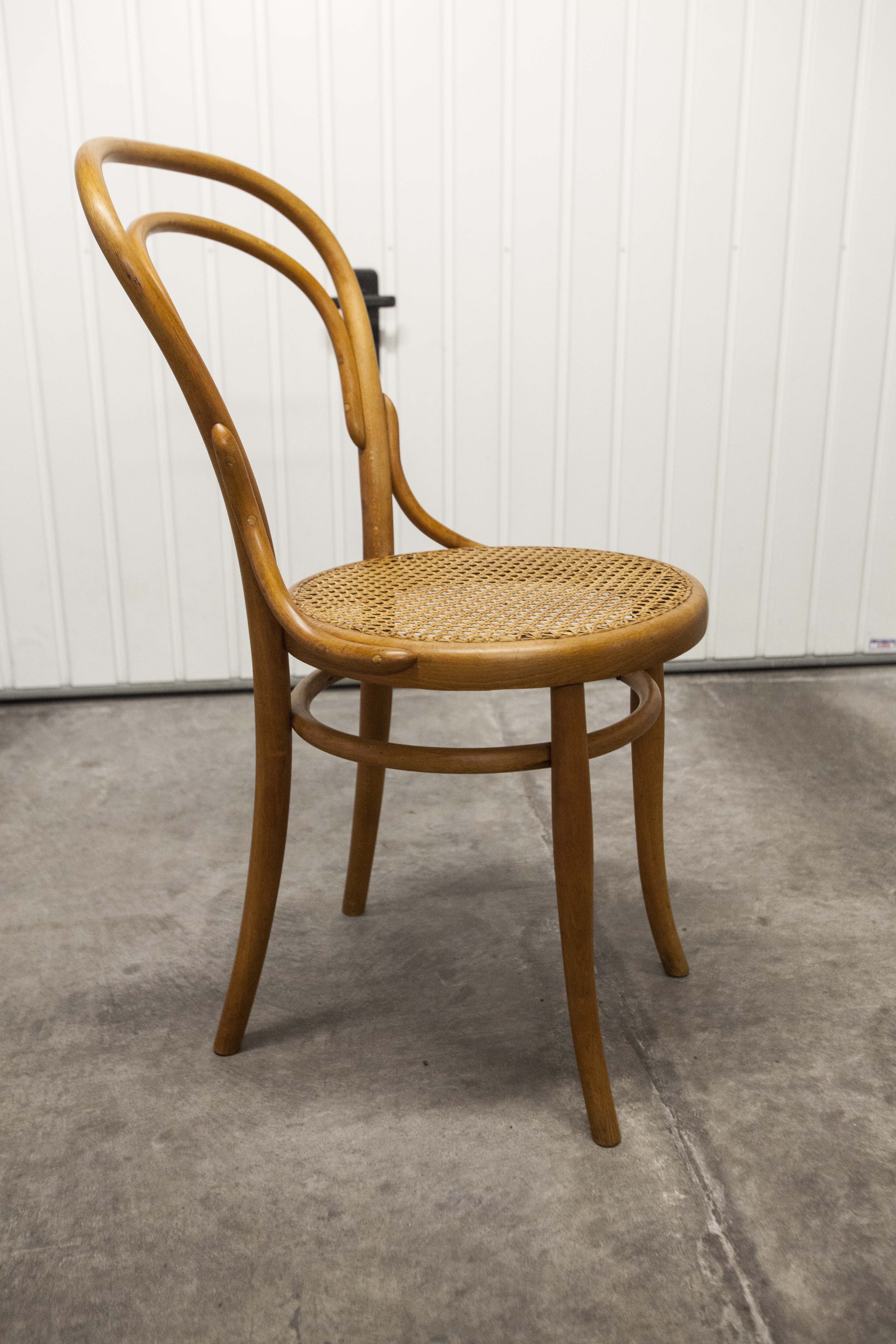 Honey coloured wicker Thonet Chair