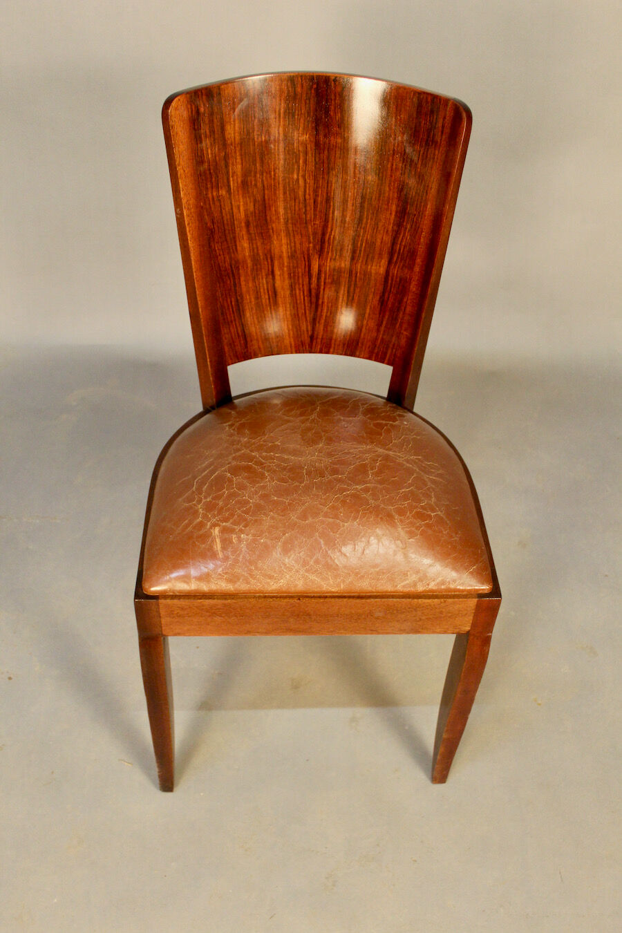 Set of 4 chairs "gondole" art deco in palissandre