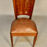 Set of 4 chairs "gondole" art deco in palissandre