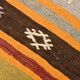 3x9 Striped Kilim Runner, Wool Runner Rug, 74x263Cm