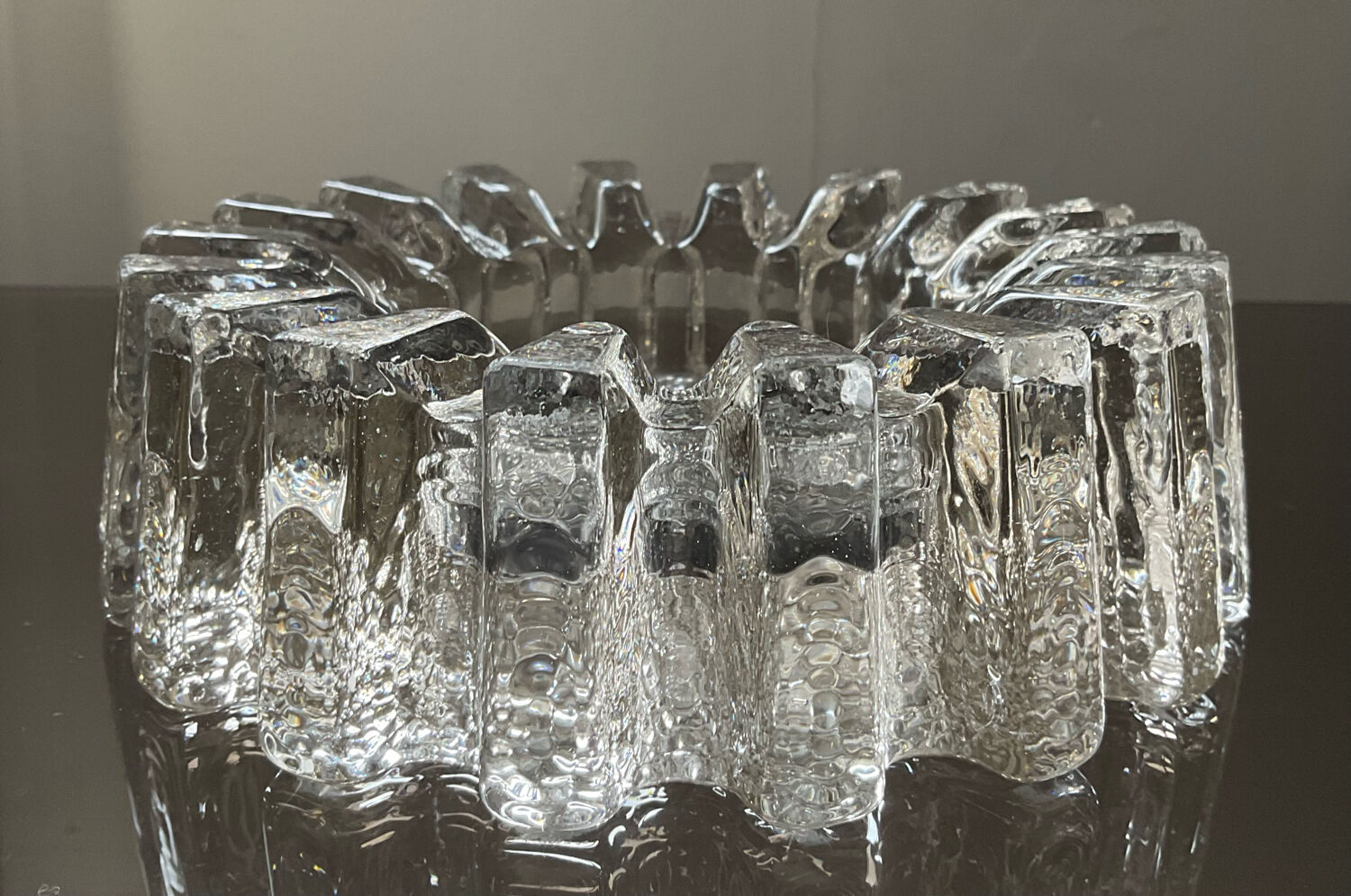 Vintage molded glass pocket vacuum