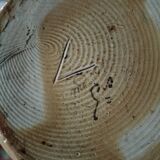 Duo of naturalistic stoneware vases – oak branches & acorns in relief