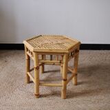 Octagonal bamboo table