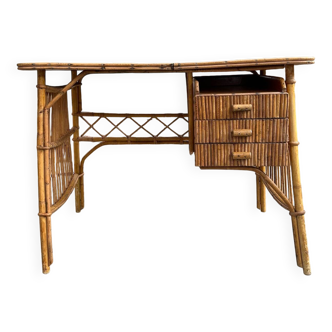 Bureau en rotin Années 60