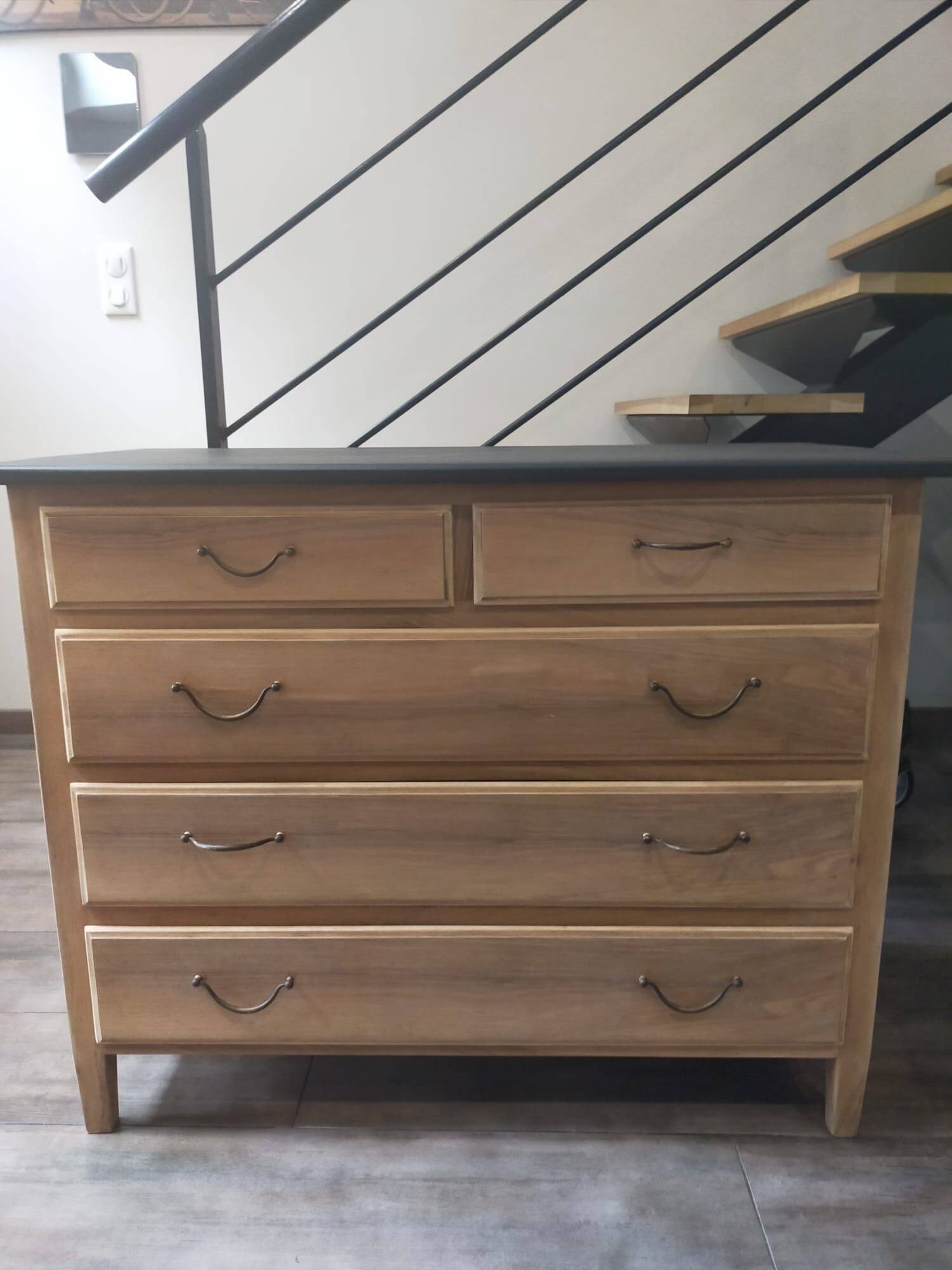 Renovated old wooden chest of drawers