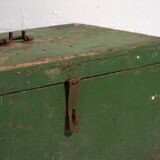 Coffre ancien petit en bois de couleur verte (vers 1910) #6