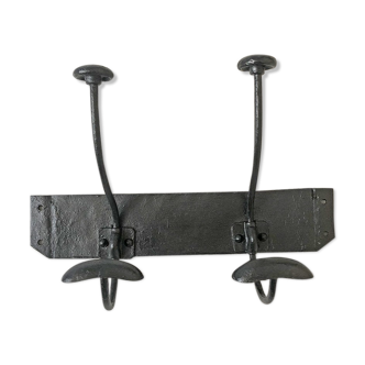 50's black metal vintage coats rack