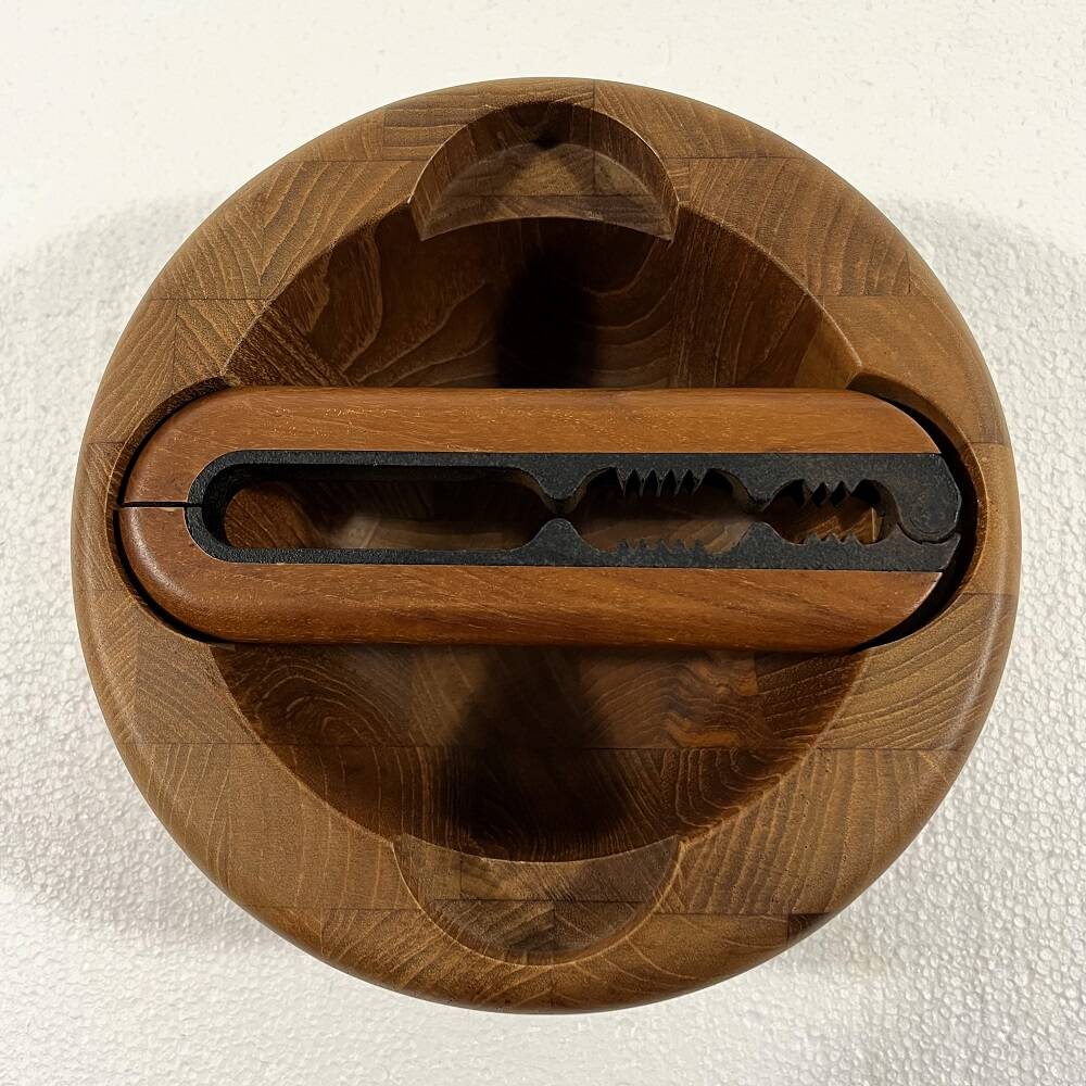 Teak nutcracker & bowl by Flemming Digsmed for Nissen Denmark 1960’s