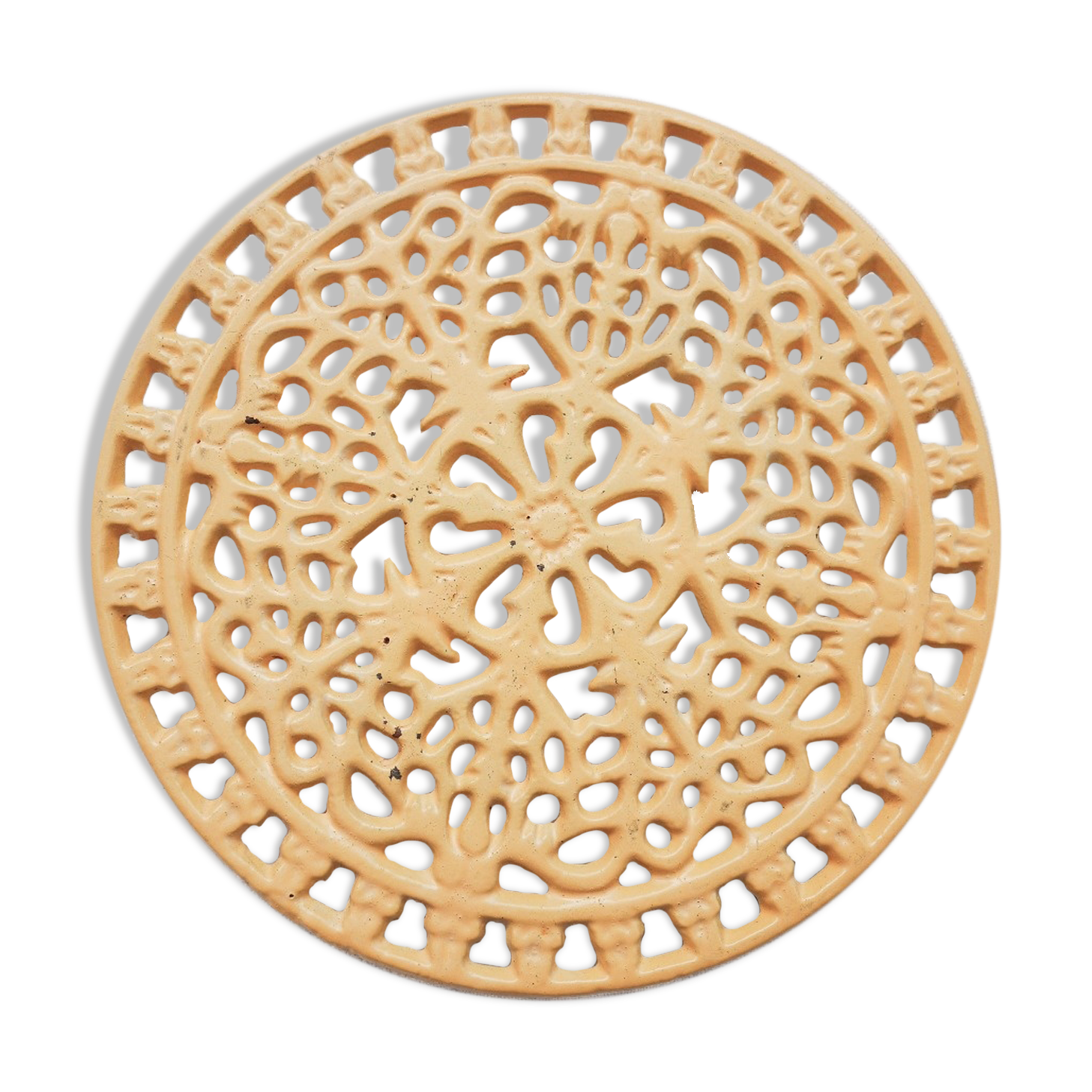 Yellow cast iron dish "straw"