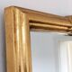 Vintage rectangular giltwood bevelled mirror with rose accents