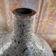 Speckled blue glazed stoneware vase – Vintage handmade ceramics – 28 cm