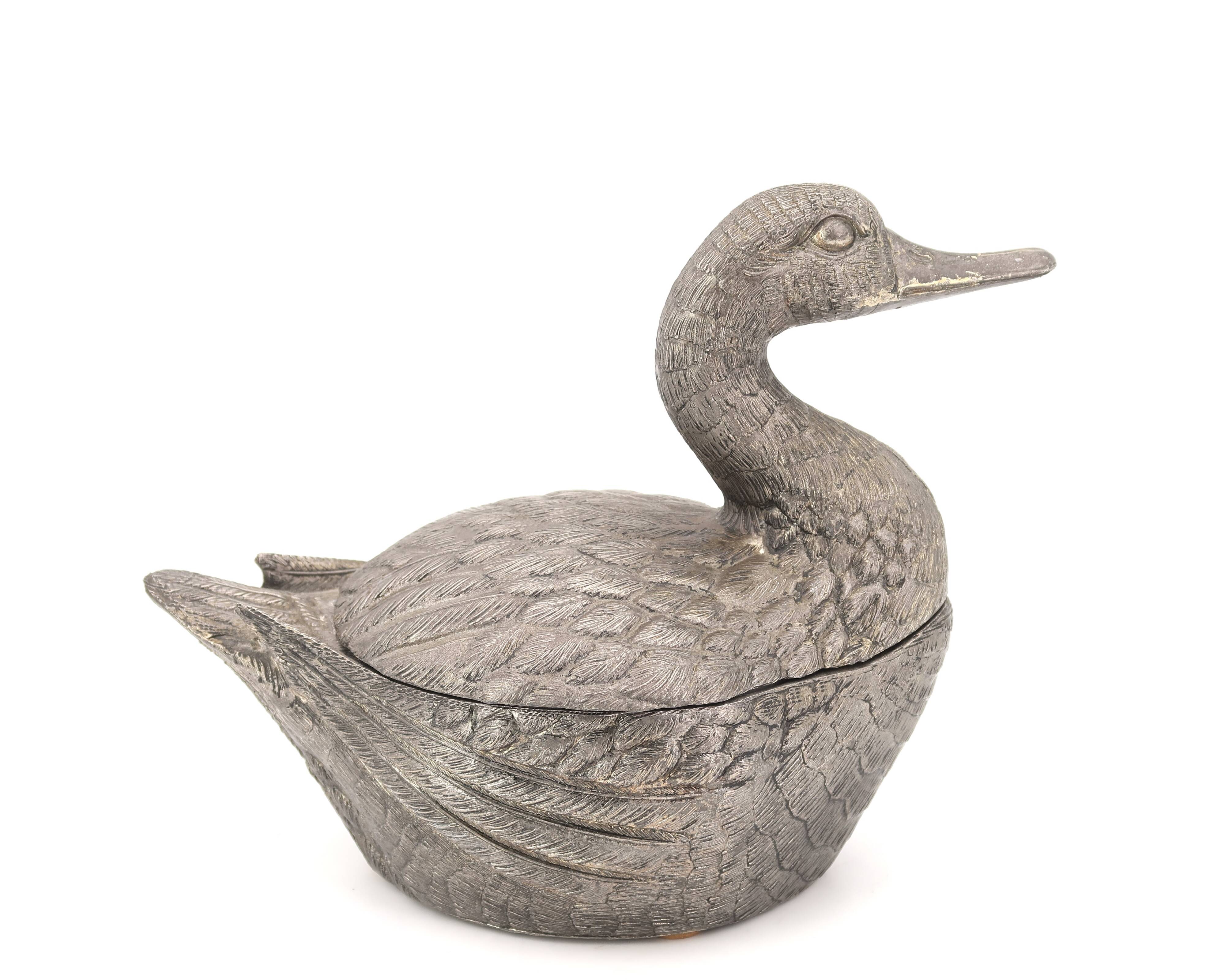 Duck ice bucket by Mauro Manetti, Made in Italy, 70s