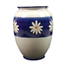 Blue, white and daisies 24 cm vase