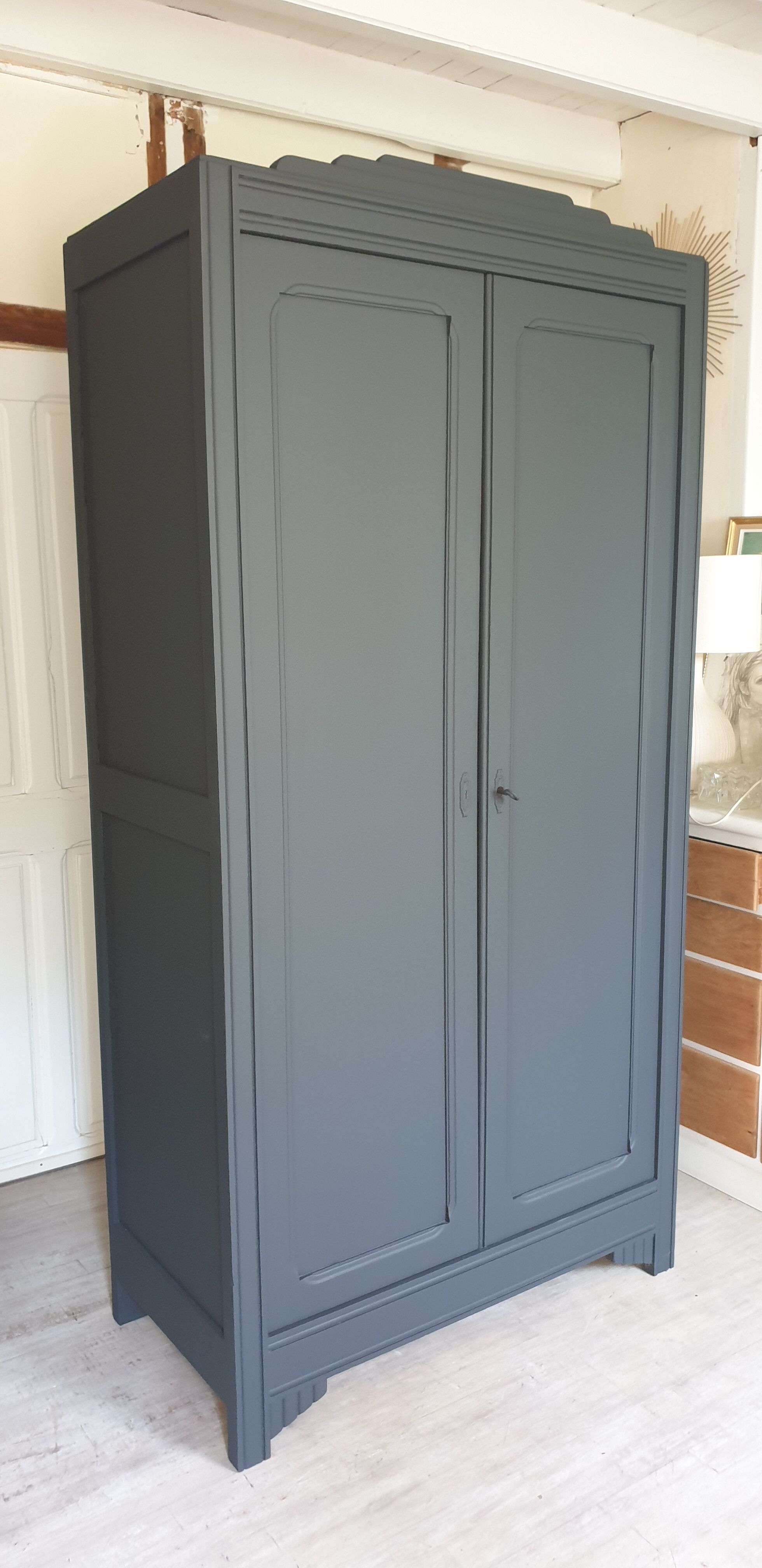 Art Deco grey wardrobe