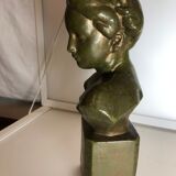Bust young girl terracotta