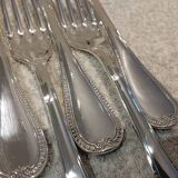 6 silver-plated table forks by Christofle Malmaison