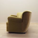 Green velour sofa, Danish design, 1960s, production: Denmark