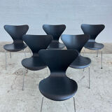 6 Series 7 chairs by Arne Jacobsen for Fritz Hansen