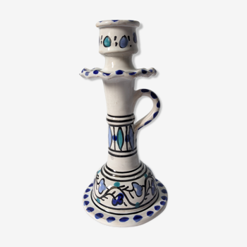 Mediterranean-style ceramic candlestick