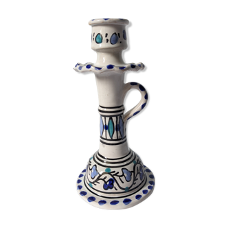 Mediterranean-style ceramic candlestick