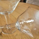 2 crystal champagne glasses