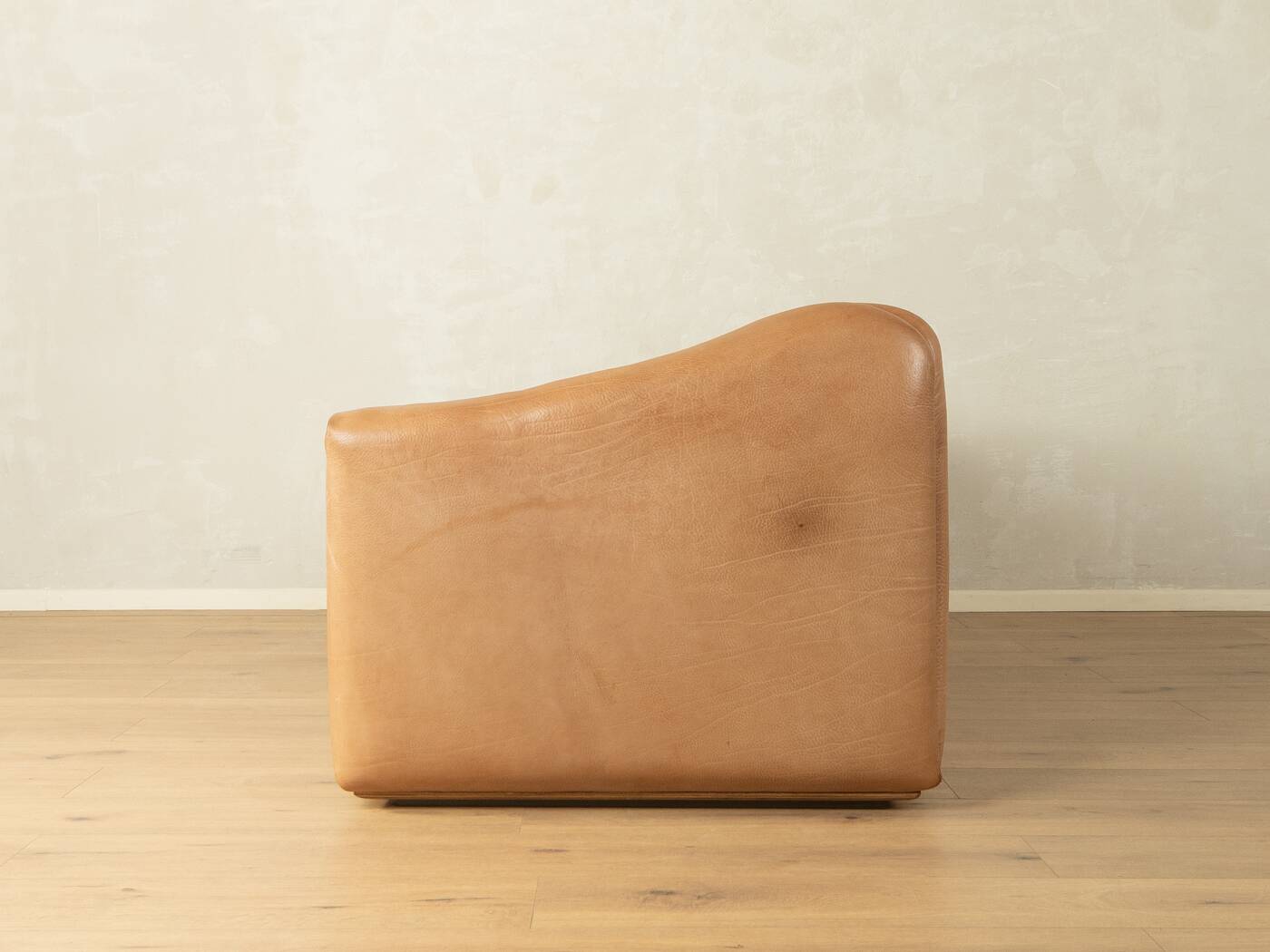 DS-47 three-seater sofa from the 1970s by de Sede in natural light brown nappa leather