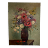 Tableau ancien bouquet classique