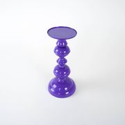 Bougeoir en métal violet, design danois, années 1970, fabriqué au Danemark.