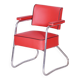 German Bauhaus Armchair in Leather attributed to G. Rohde for Mauser, 1930s
