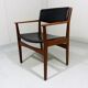 Armchair in teak & leather by Frem Røjle, Denmark