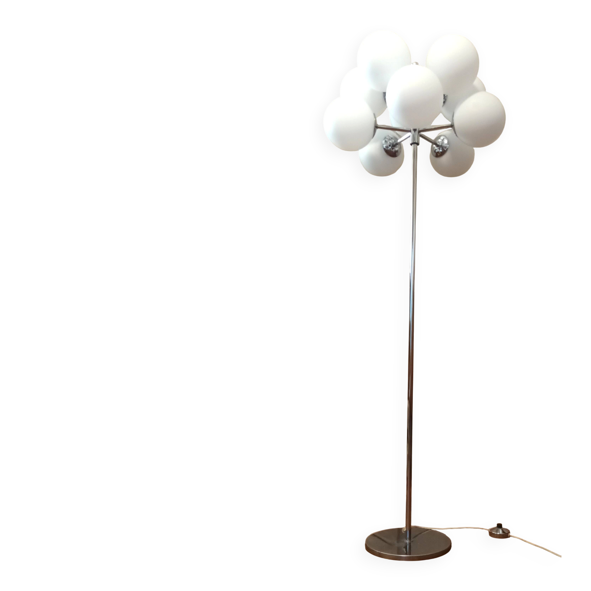 Space Age floor lamp with 10 lights from the 60s/70s.