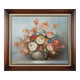 Edmond Sanders, Vase with Flowers, 1950s, Oil on Canvas, Framed