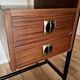 Vintage wooden metal desk design from the 1950s.