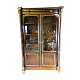 Louis XVI bookcase with detached mahogany columns 138 x 220 cm