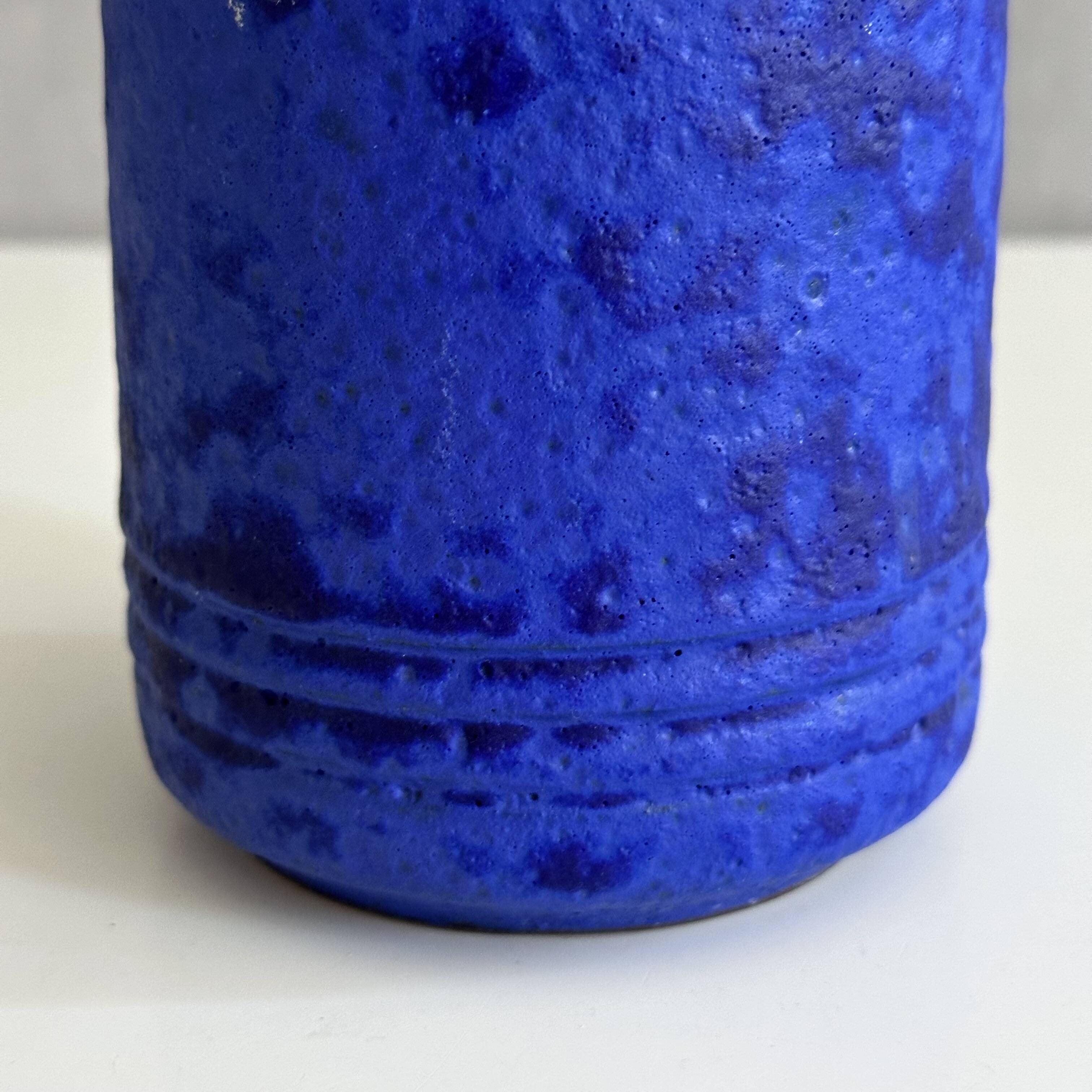 Vintage Studio Pottery Vase – Hartwig Heyne (Hoy), Deep Blue, WGP, 70's