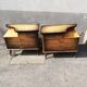 Paire de chevets vintage pieds compas