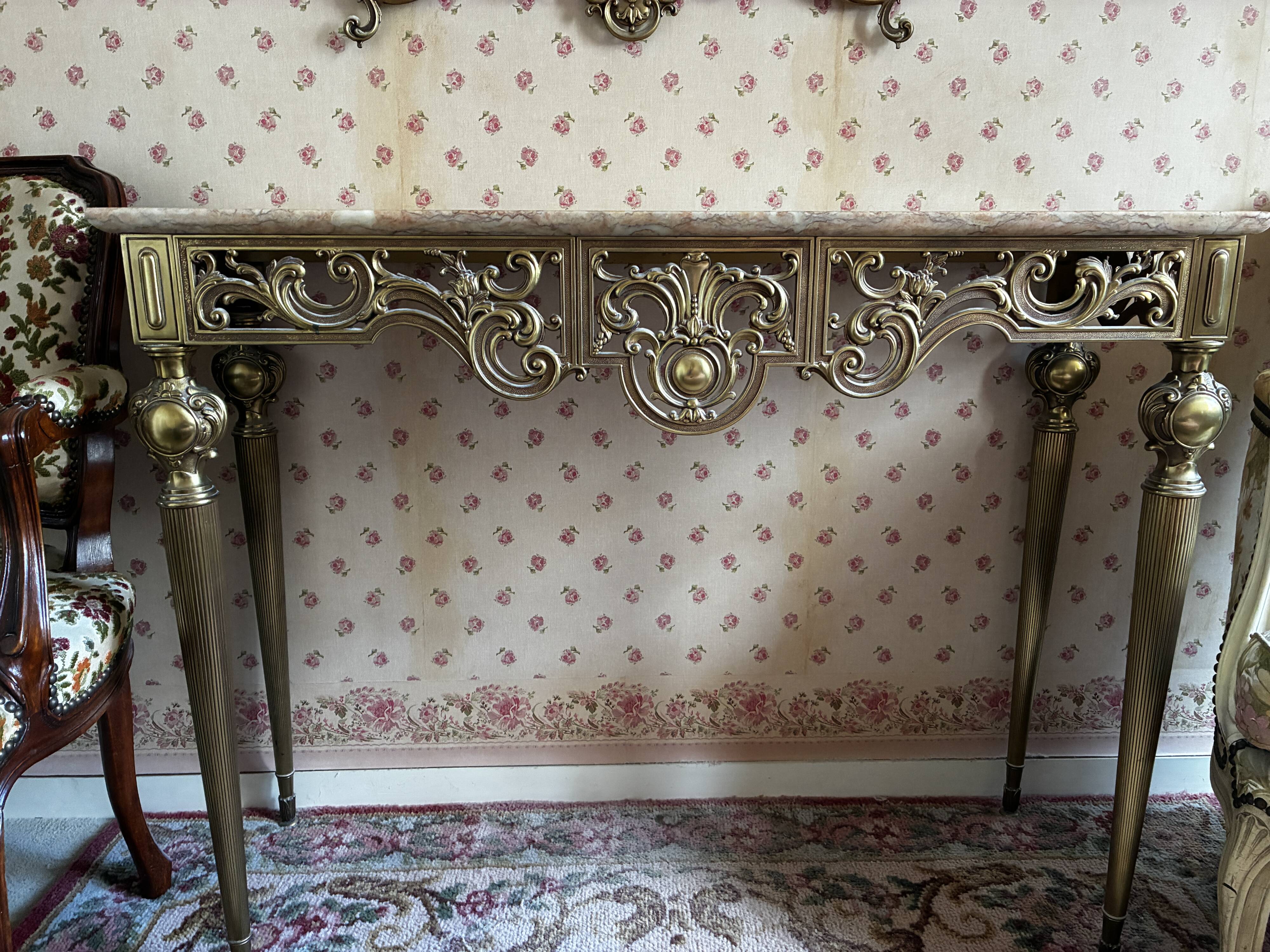 Empire style marble console