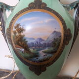 Pair of legs of porcelain lamps from Paris