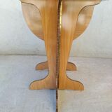 Oval table with formica flap