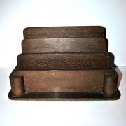 Office kit art deco inkwell and wooden letter holder macassar way 1930-1940